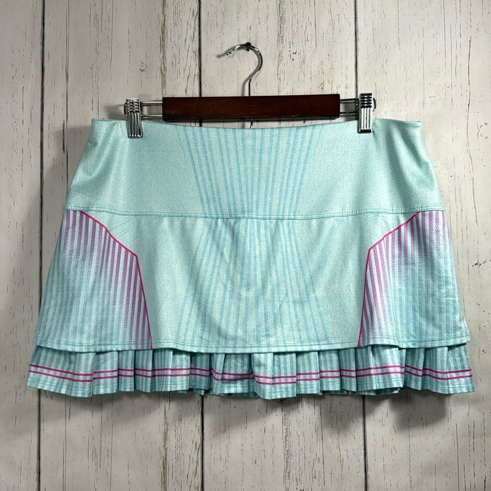 K-Swiss Aqua Pleated Tennis Skort Skirt Shorts XL Athletic Golf Pickleball